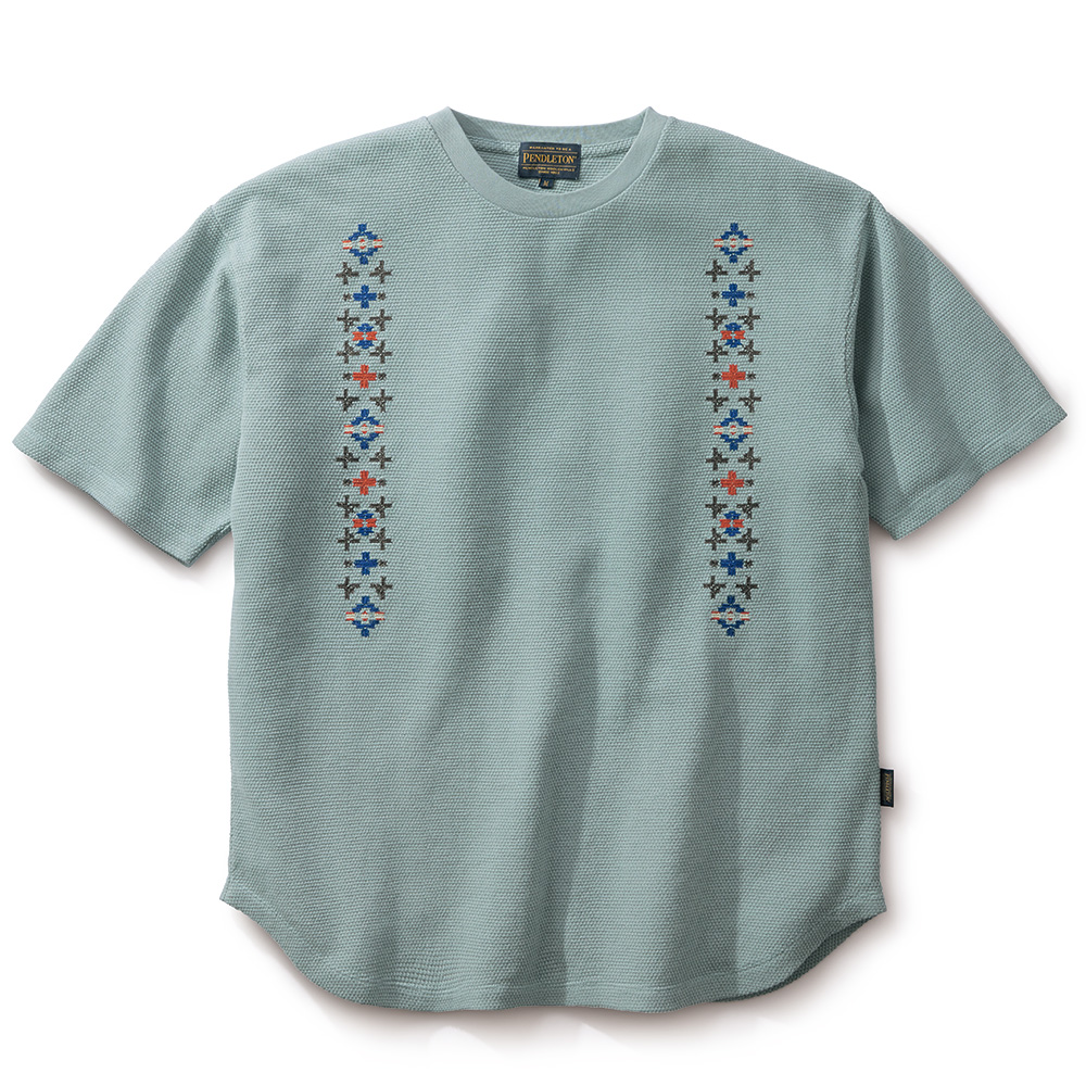 エンブロイダリー･鬼鹿の子Tシャツ／リラックスフィット