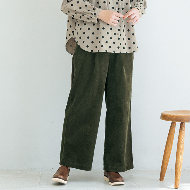 コーデュロイワイドパンツ