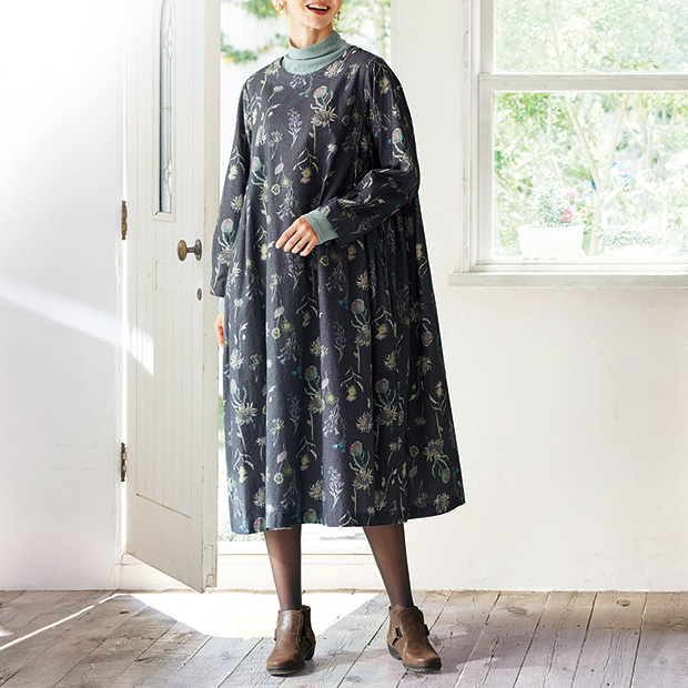 オリジナルプリントワンピース／ベコニア