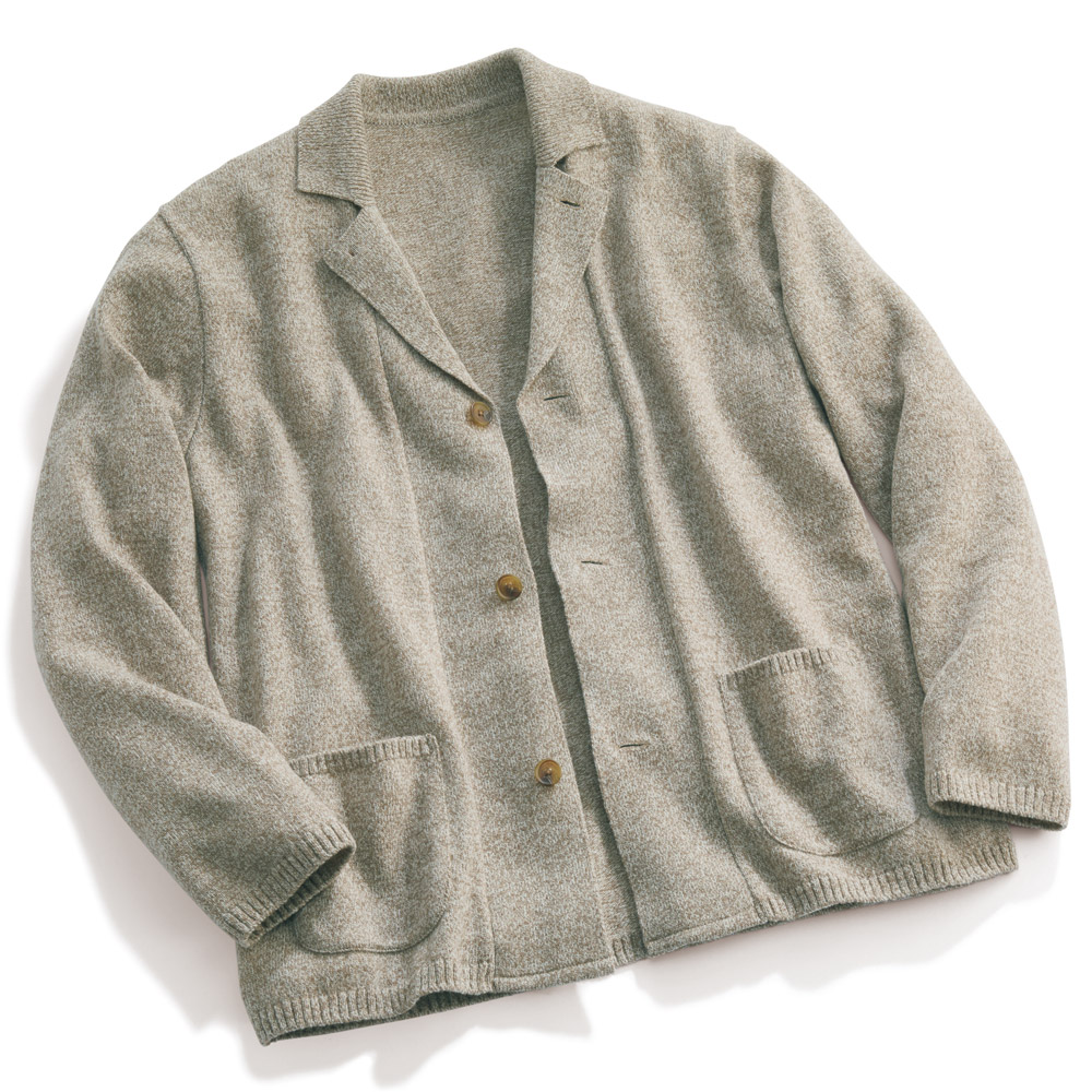 洗えるウール･撚り杢カーディガン