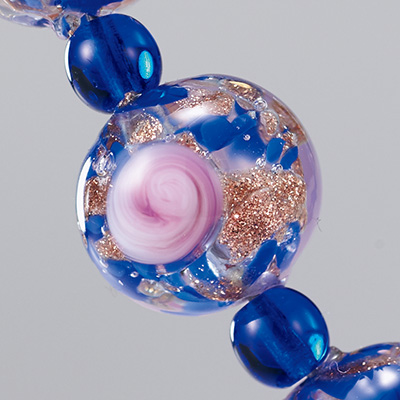 ムラーノガラスのとんぼ玉ネックレス/フィオラート