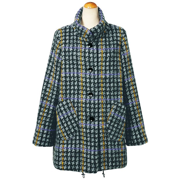 ウール混･中わたコート