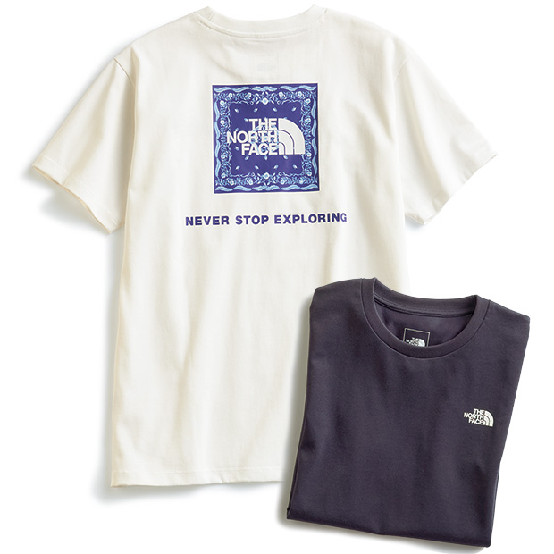 ショートスリーブバンダナスクウェアロゴティー／2色セット