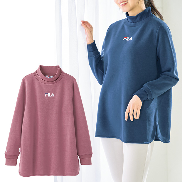裏起毛やわらかトレーナーチュニック／2色組