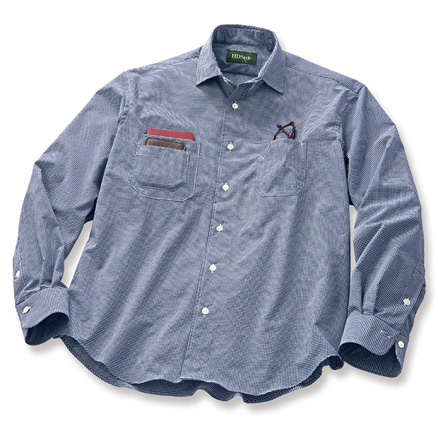 吸汗速乾･ギンガムチェックワークシャツ