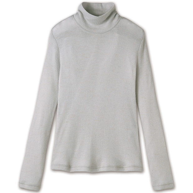 ベビーアルパカ100％ハイネックプルオーバー