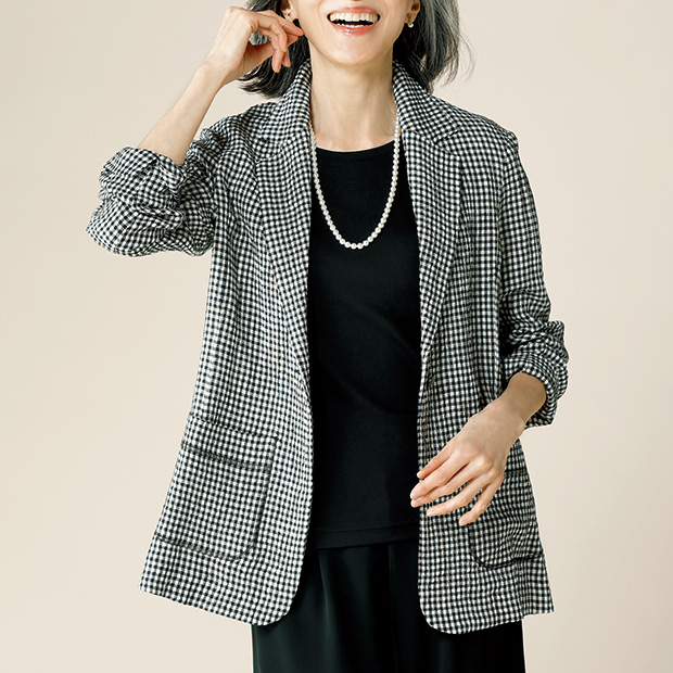 ギンガムチェックジャケット