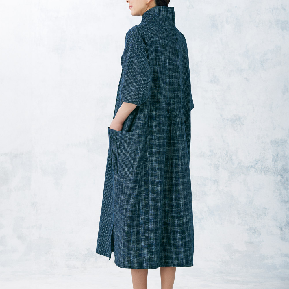 西原文人ピンタックワンピース