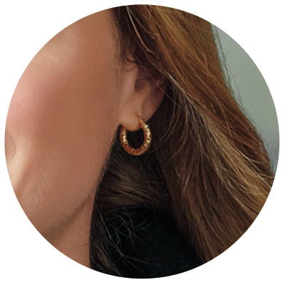 ゴールドフープピアス