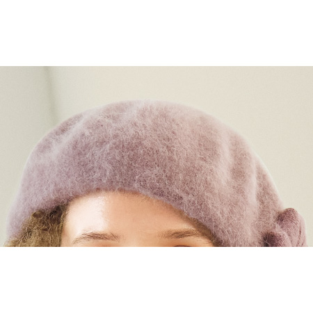 アンゴラ混ニットベレー