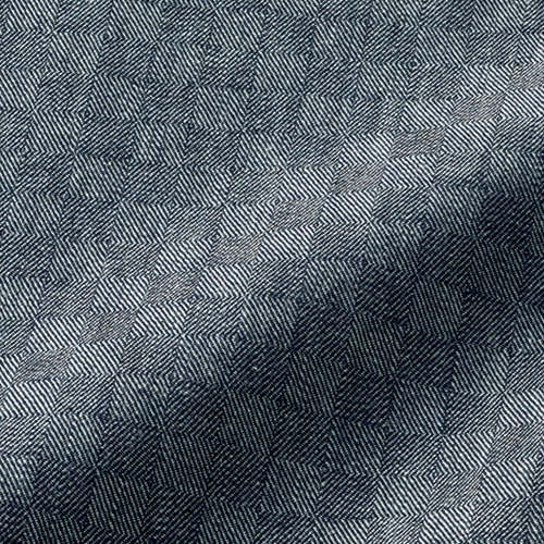 市松柄ジャカードデニムシャツ