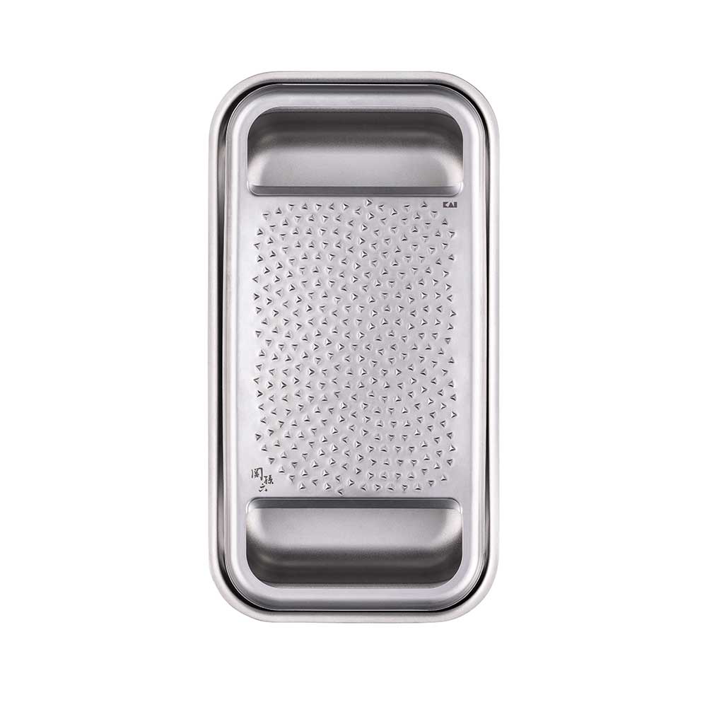 オールステンレスおろし器 極目立て（受け皿付き）