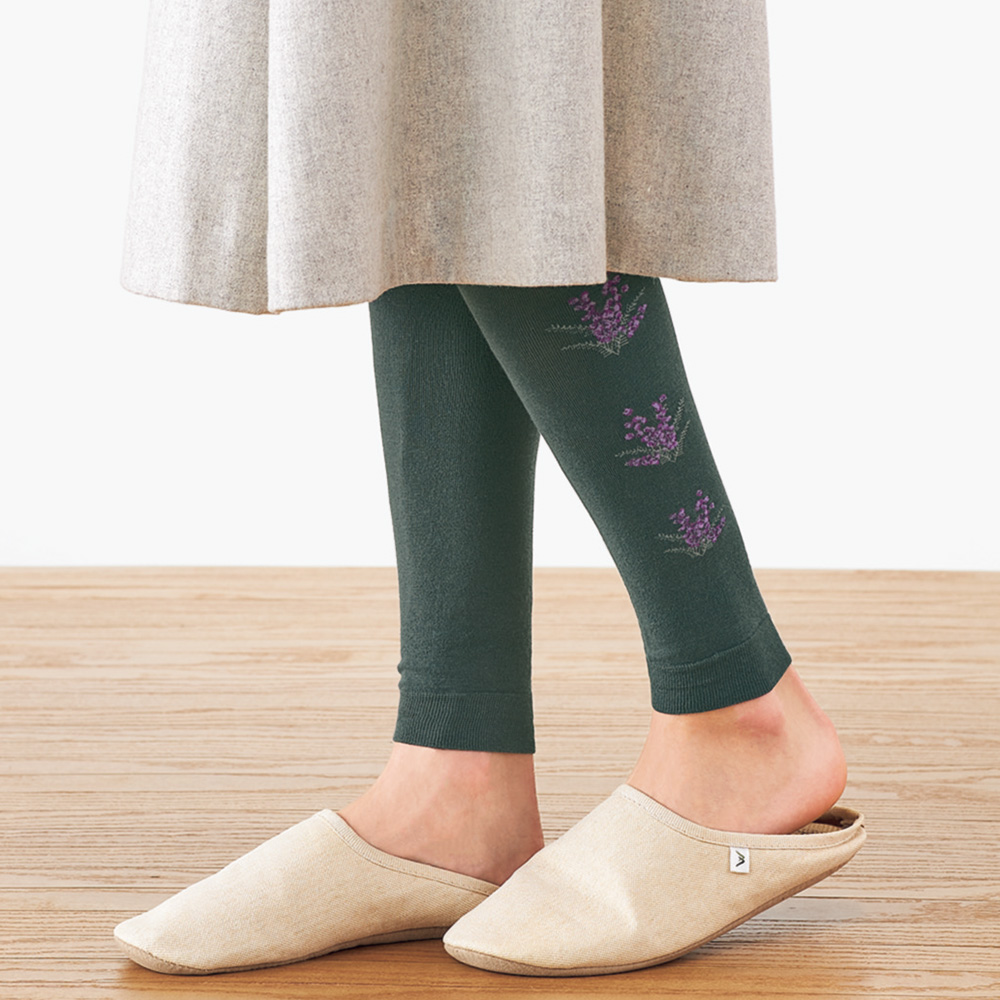 やわらか10分丈レギンス／2柄セット