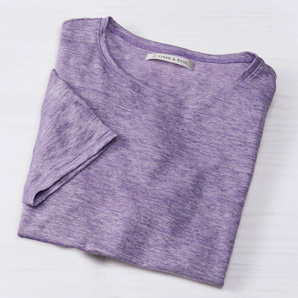 リネンのニットTシャツ