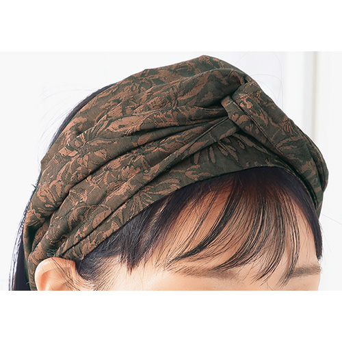 ねじってお洒落ワイヤー入りヘアターバン／2色組