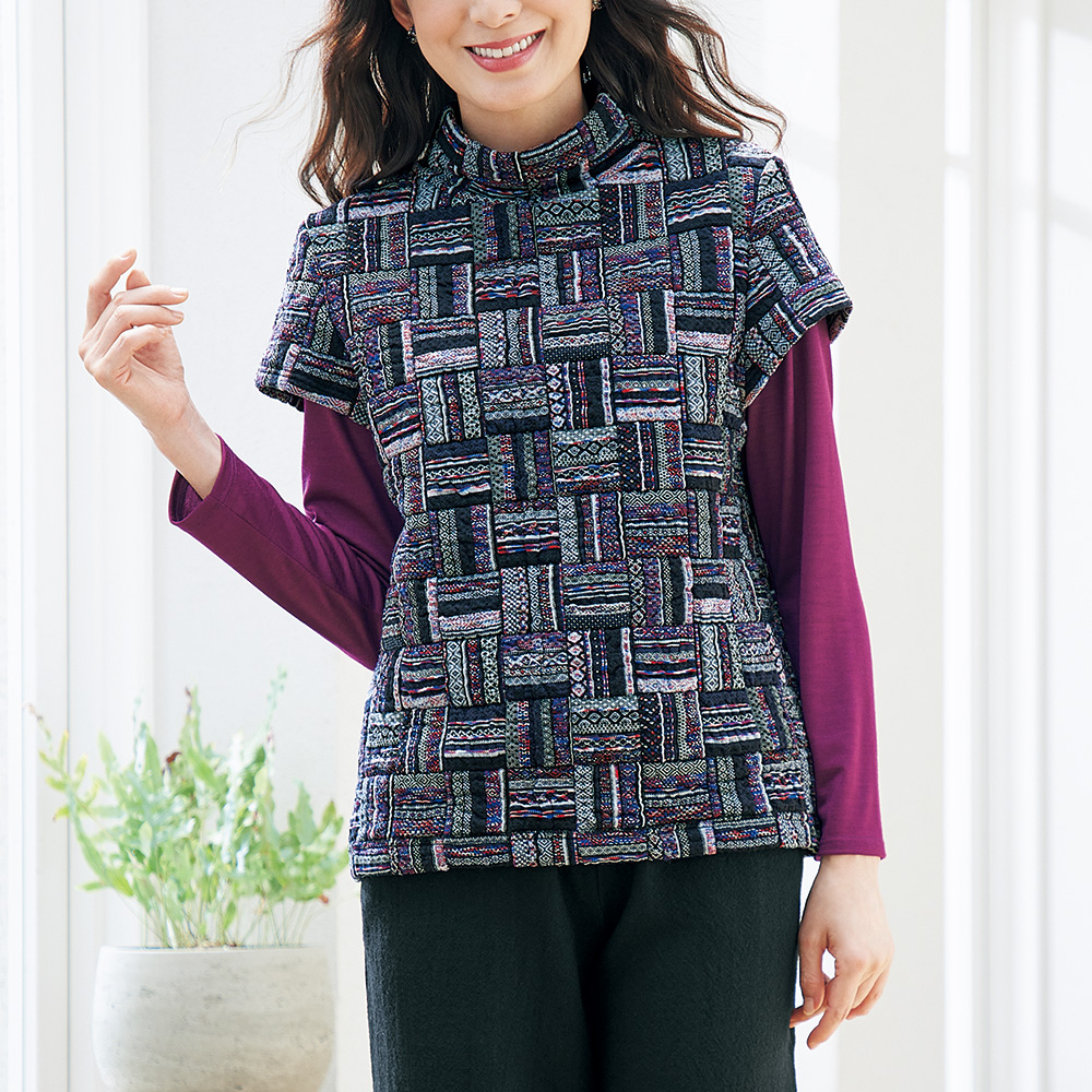 キルトジャカードベスト