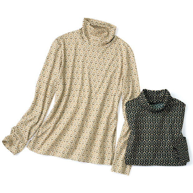 コットンシルク･ハイネックプルオーバー