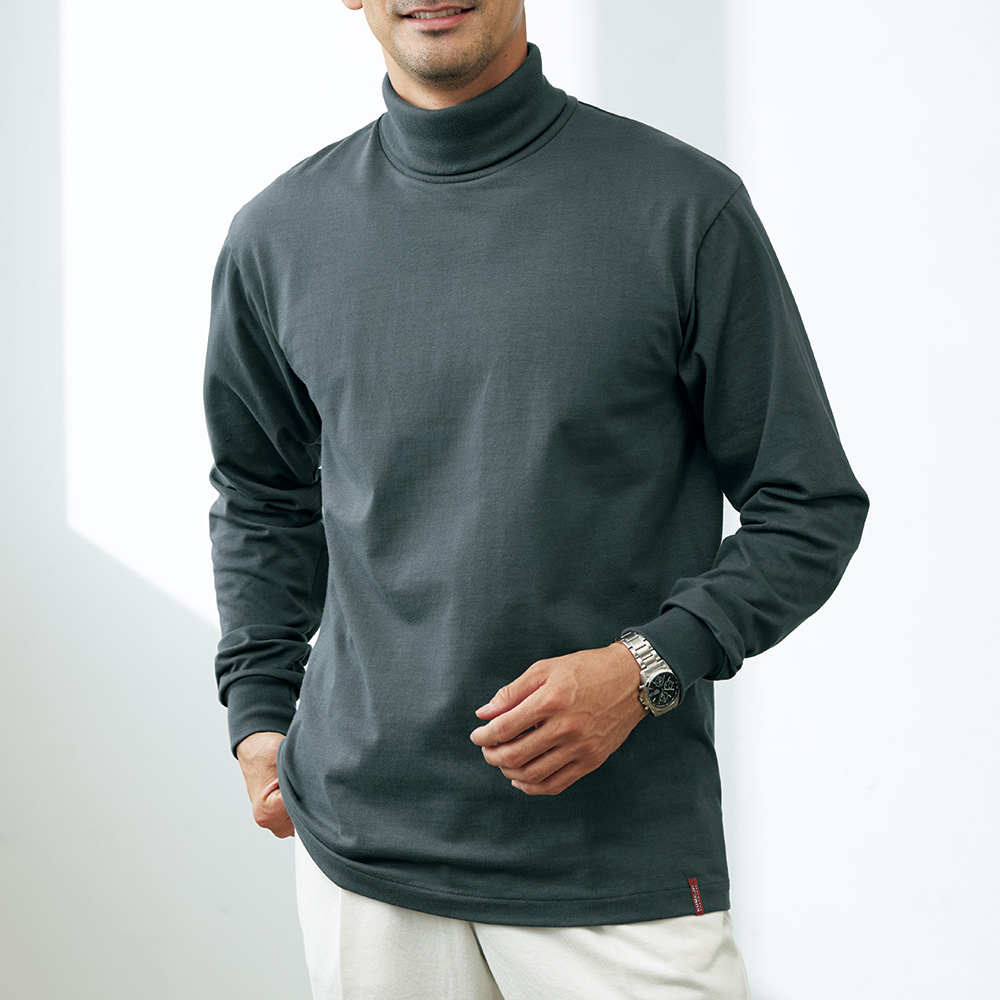 90TZekoo限定モデル・タートルネック長袖Tシャツ