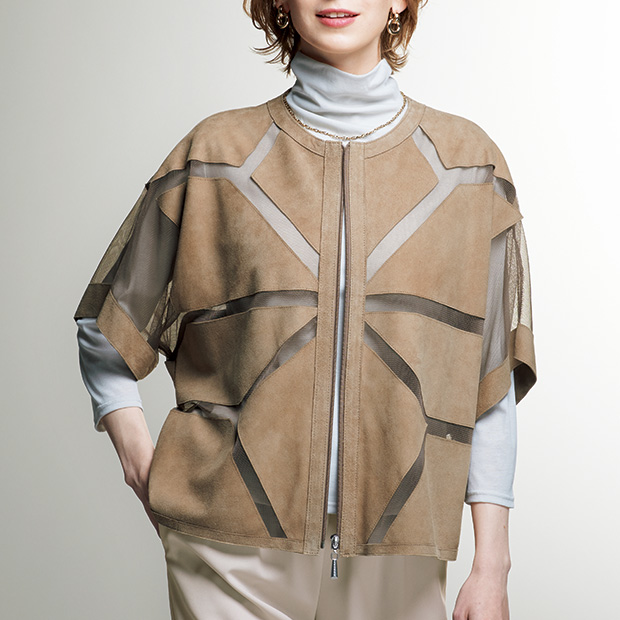 チュールラムスウェードレザージャケット