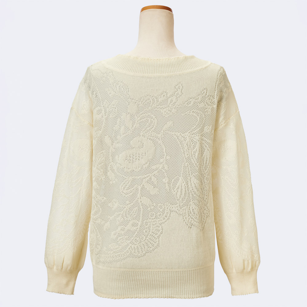 ブランドオリジナルレース柄ニット