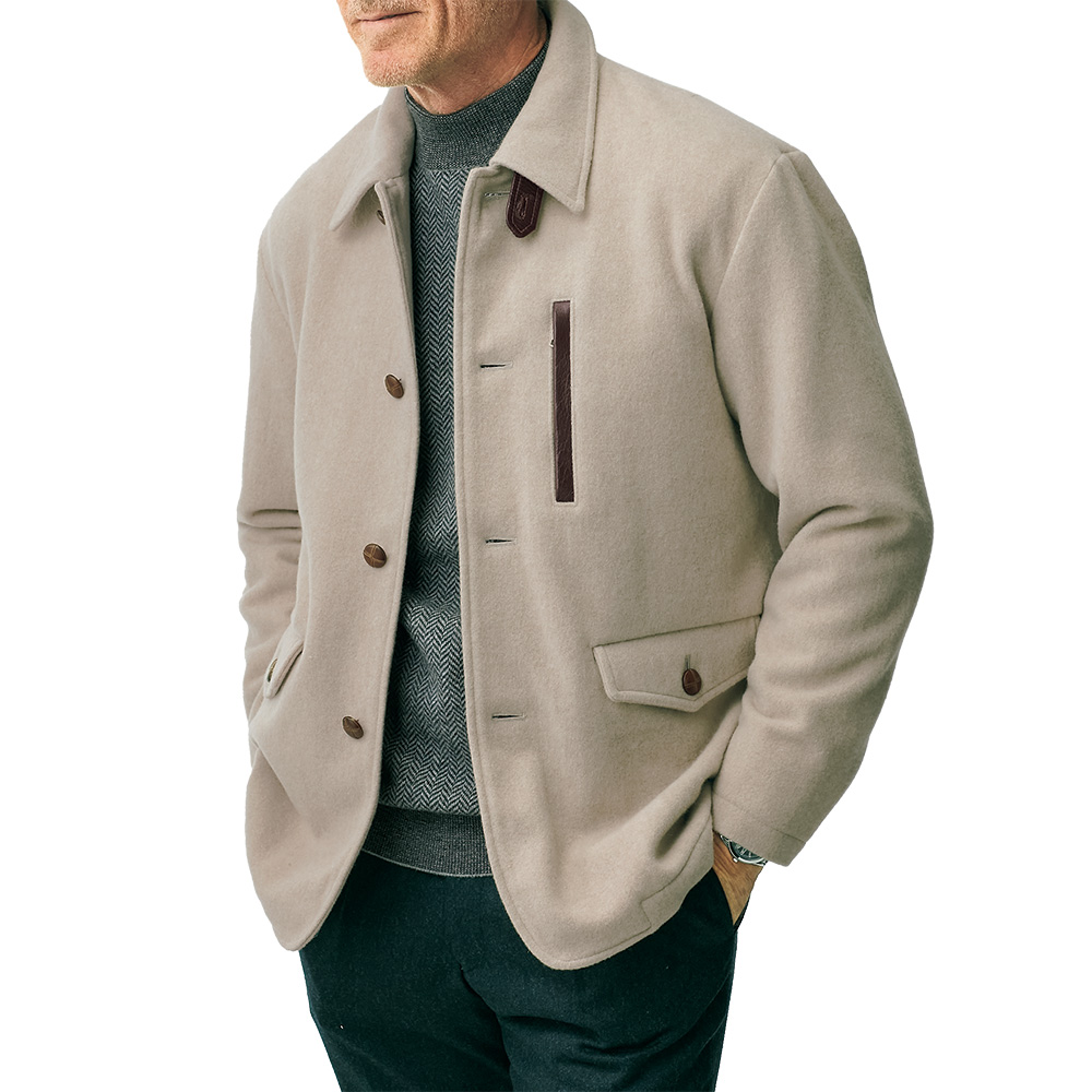 ヘリンボーン柄ジャカード編みタートルセーター