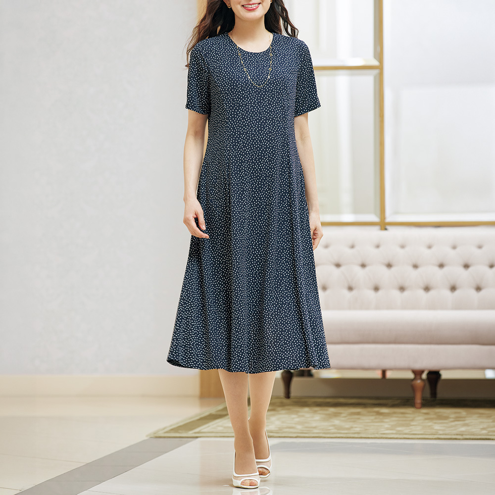 きちんと見えジャージーワンピース