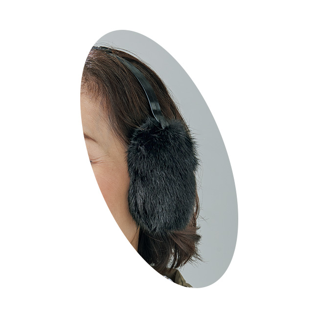 ミンクの耳あて