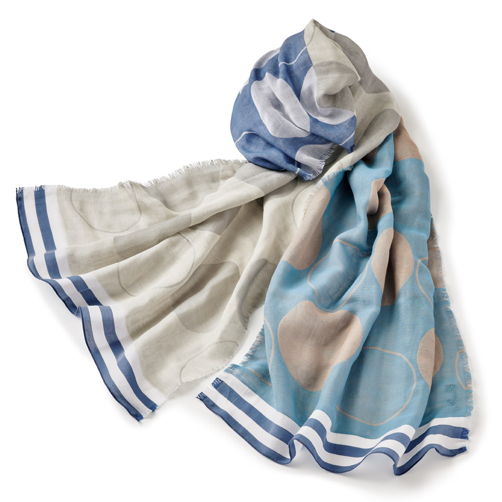 コットンシルクジャカードストール