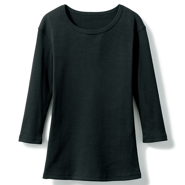 コットンテレコ･七分袖プルオーバー