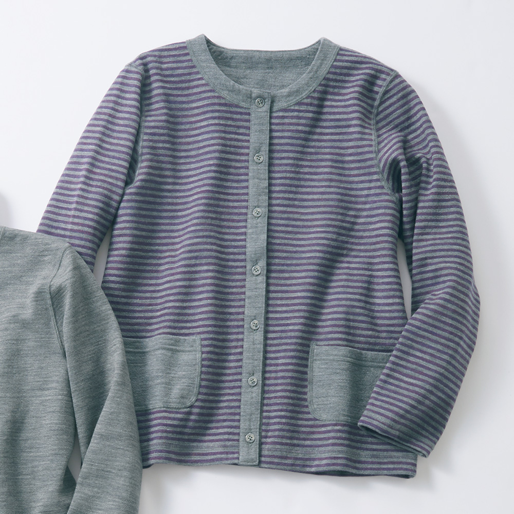 ボーダーカーディガン