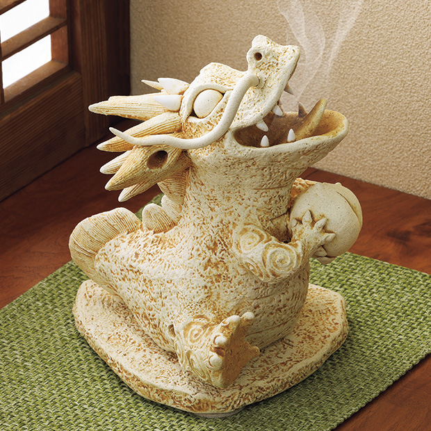 古仏頂焼／香炉「桃小龍」