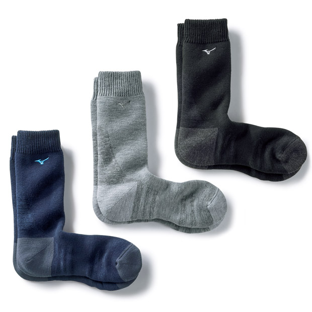 デラックスウォームミドル丈ソックス／3色セット