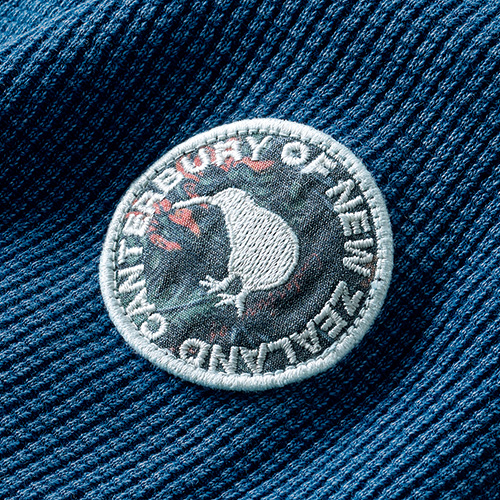 インディゴソリッド・ワッフルハーフジッププルオーバー