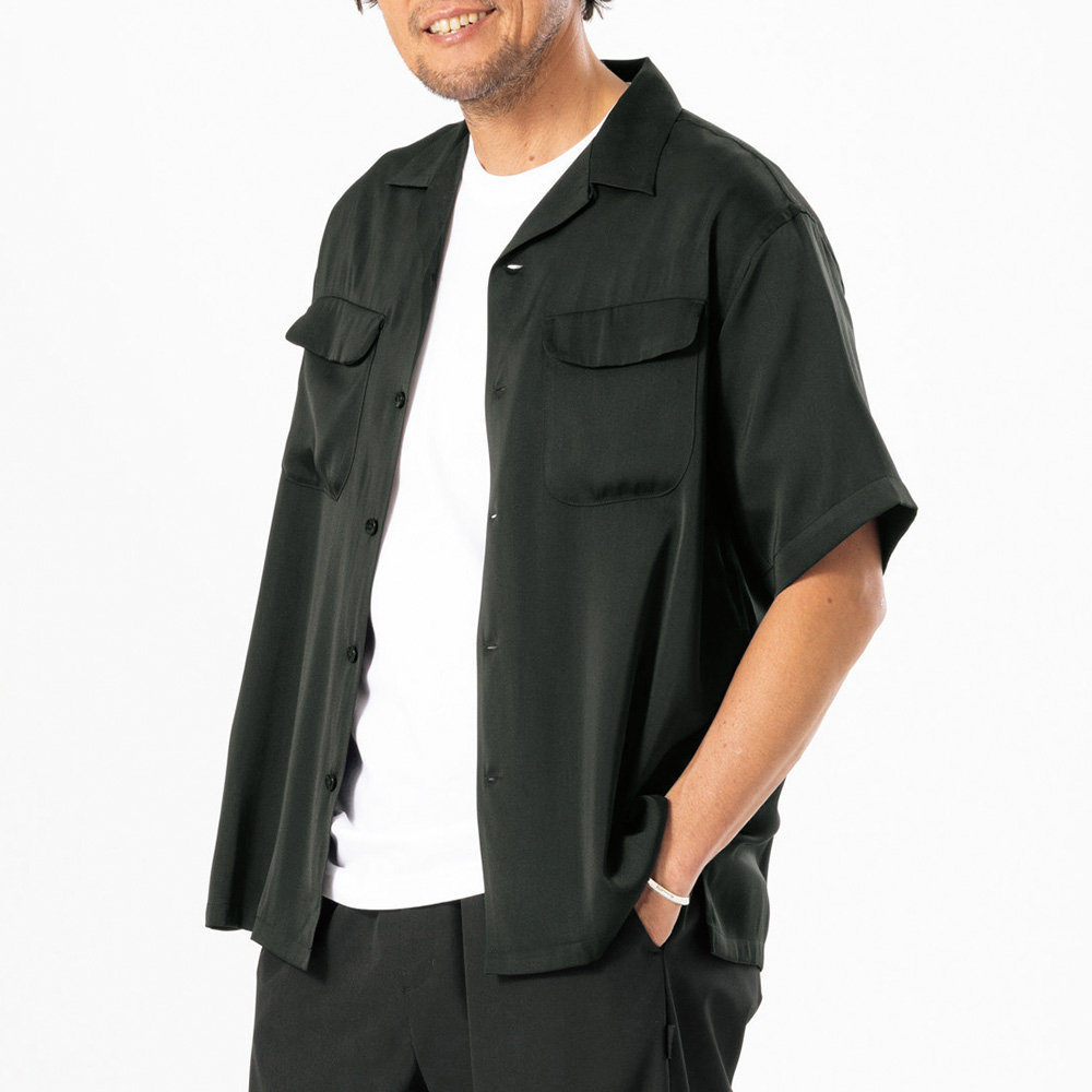 シルキータッチ･オープンカラーシャツ