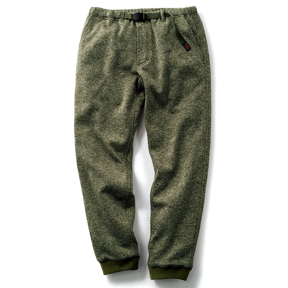 ボンディングニットフリースナローリブパンツ