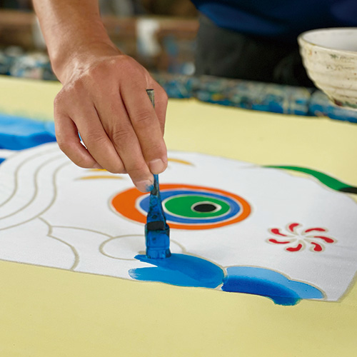 手描き本染め／座敷鯉のぼり