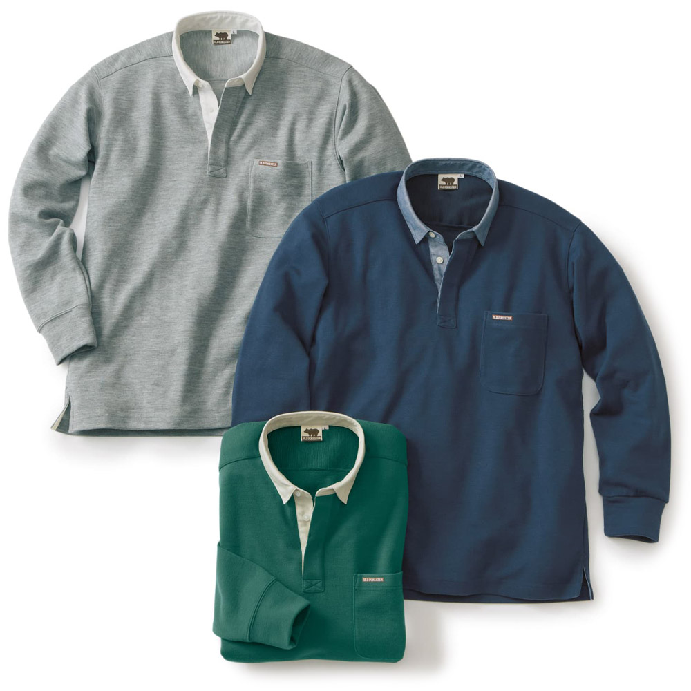 大人のあったかラガーシャツ