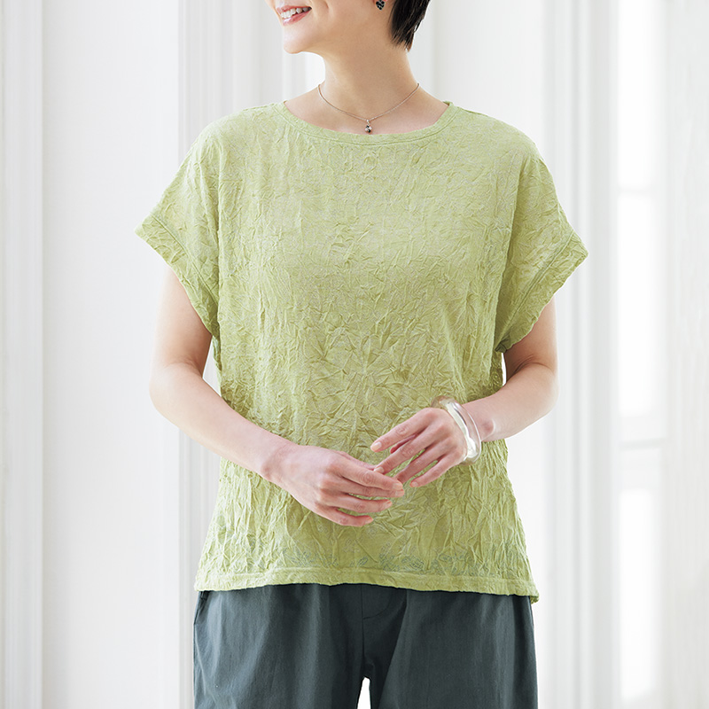 レーシーニットのフレンチTシャツ