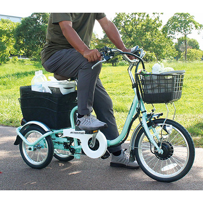 ロータイプノーパンク電動アシスト三輪自転車（送料込み）