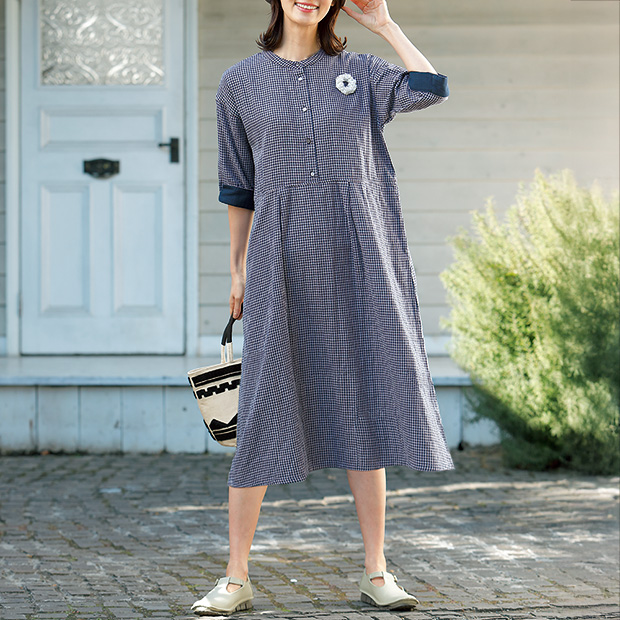 ダブルガーゼワンピース