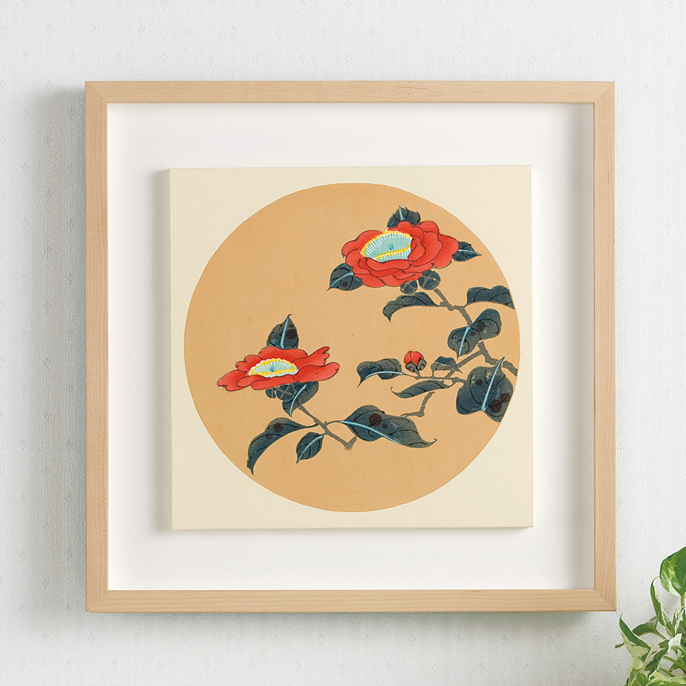 伊藤若冲「花卉画」（木版画）