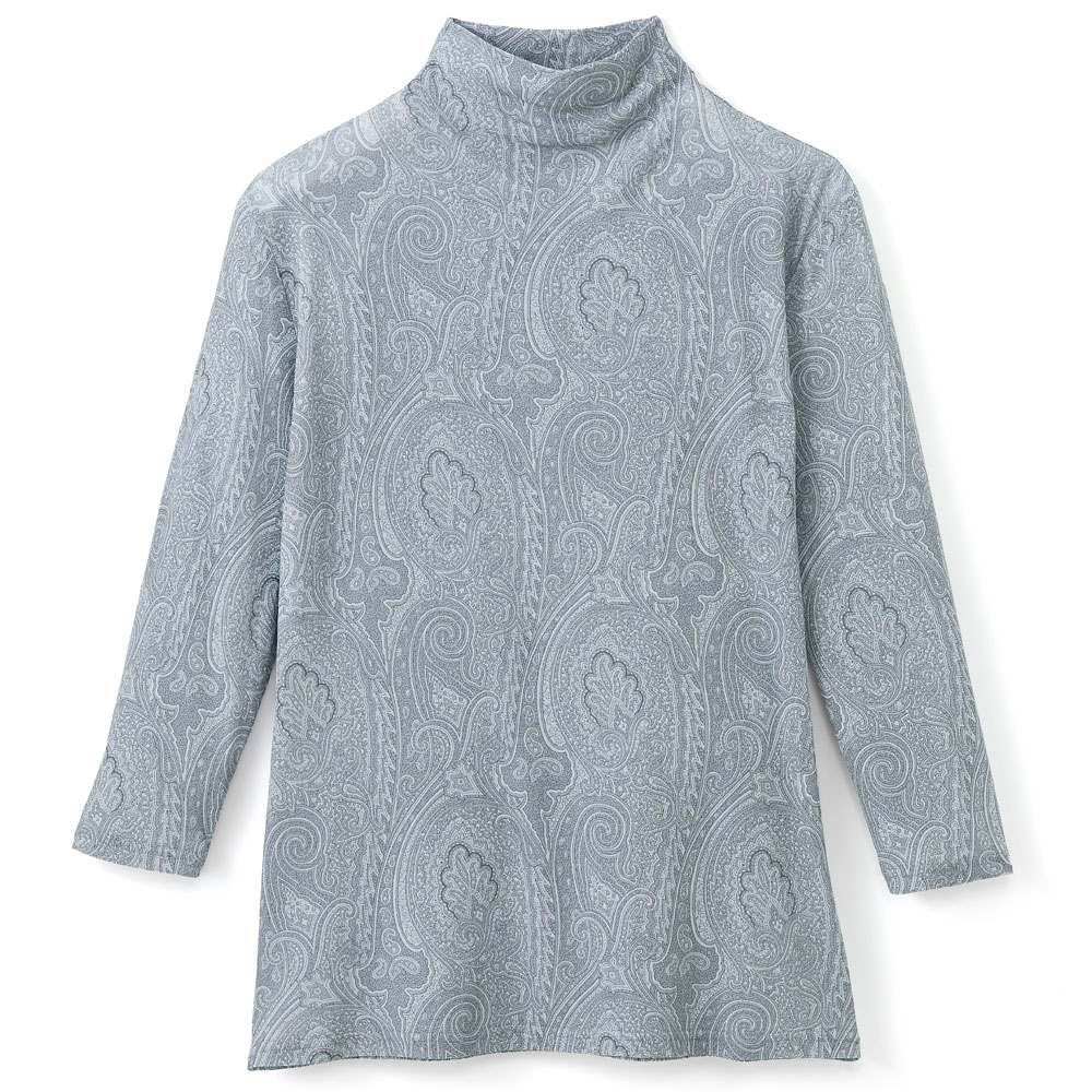 綿シフォン･ペイズリープリントプルオーバー