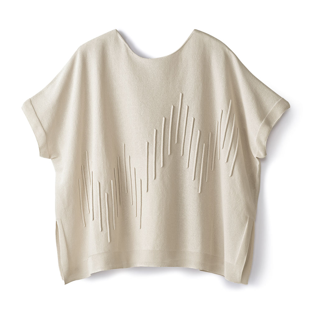 和紙混ニットチュニック