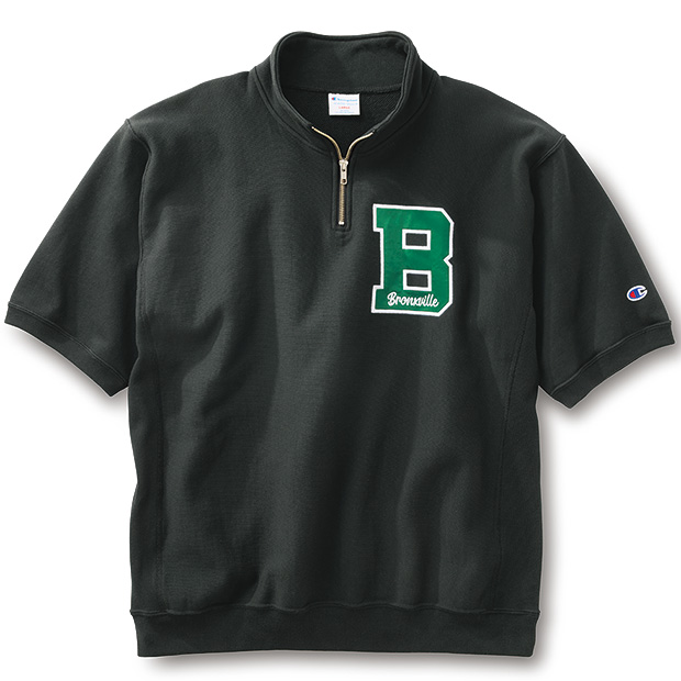 リバーズウィーブ･ハーフジップ半袖スウェットシャツ