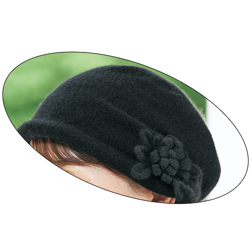 洗えるカシミヤニットキャップ