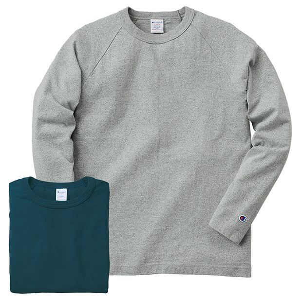 アメリカ製ラグラン長袖Tシャツ／2色セット