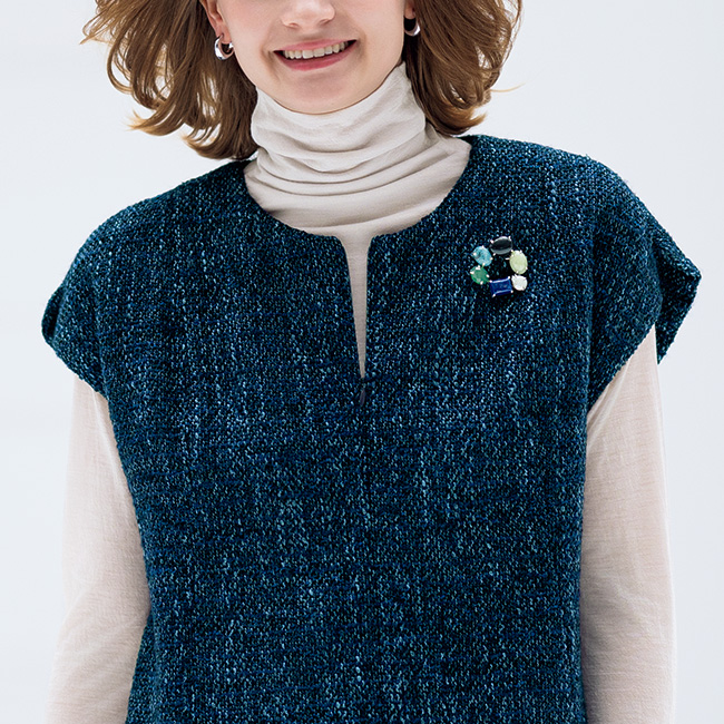 カラーストーンブローチ／ペンダント兼用