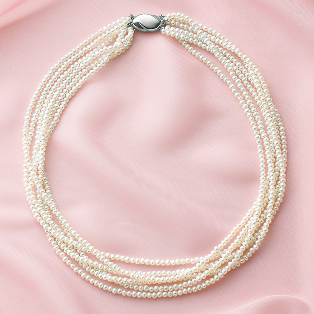 ベビーパール6連ネックレス