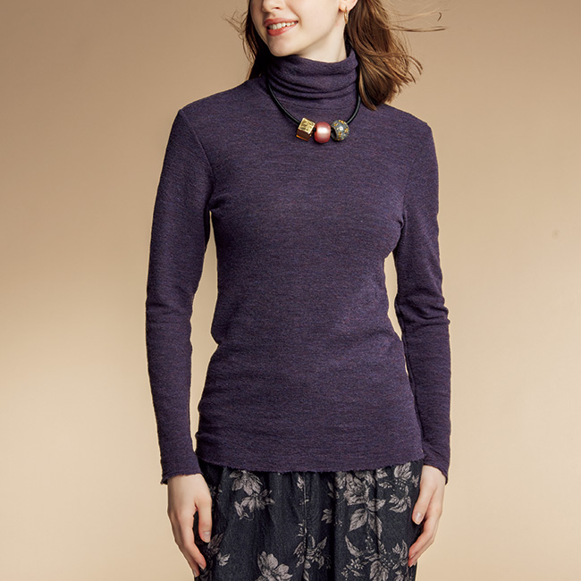 メリノウールウォッシャブルニットプルオーバー