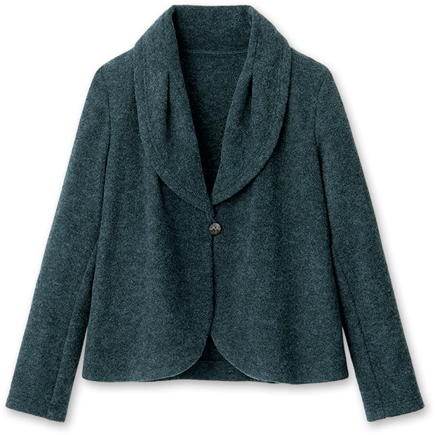 ウール混ボレロカーディガン